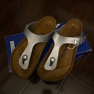 Silver Birkenstock’s